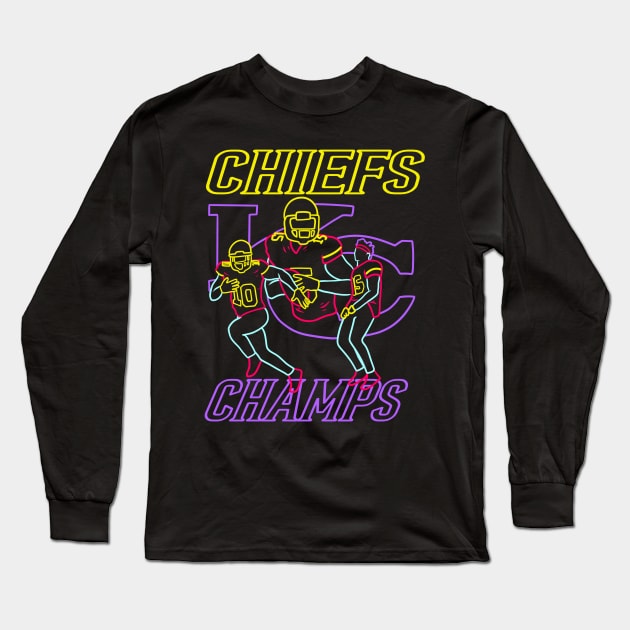 Chiefs Long Sleeve T-Shirt by Zivanya's art